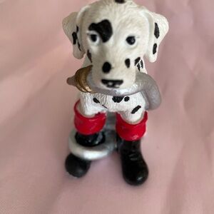 Vintage Dalmatian Firefighter Figurine with Water Hose